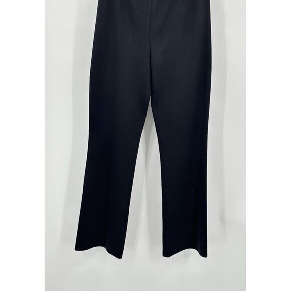 pants slacks trousers straight let knit pull on elastic waist black S - Picture 2 of 8